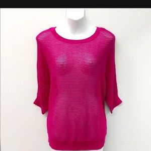 APT 9 Fusha Pink Light Weight Sweater Size XL